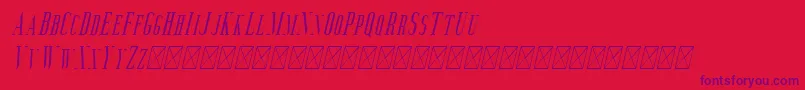 Fonte Aguero Serif Italic – fontes roxas em um fundo vermelho