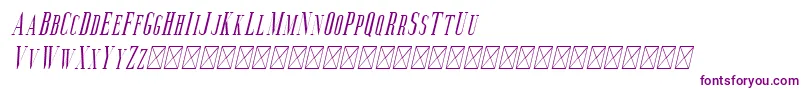 フォントAguero Serif Italic – 紫色のフォント