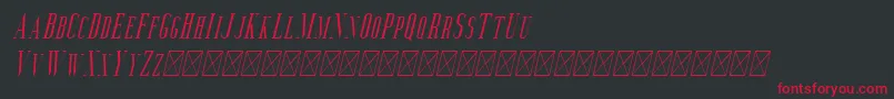 フォントAguero Serif Italic – 黒い背景に赤い文字