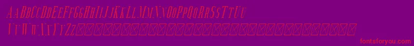 Fonte Aguero Serif Italic – fontes vermelhas em um fundo violeta