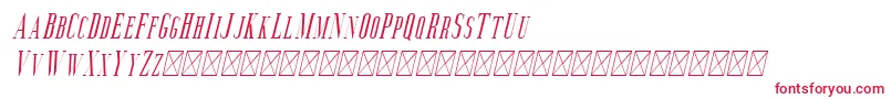Aguero Serif Italic-fontti – punaiset fontit valkoisella taustalla