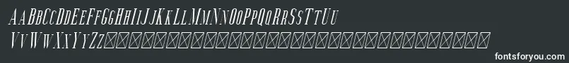 フォントAguero Serif Italic – 黒い背景に白い文字