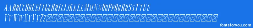フォントAguero Serif Italic – 青い背景に白い文字