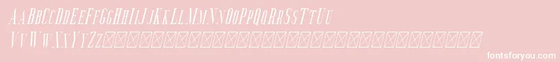 Czcionka Aguero Serif Italic – białe czcionki na różowym tle