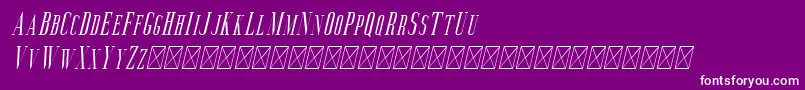 Fonte Aguero Serif Italic – fontes brancas em um fundo violeta