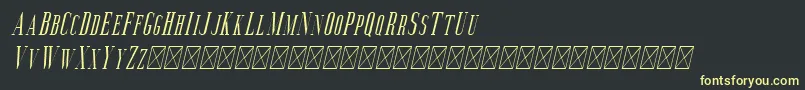 Aguero Serif Italic-fontti – keltaiset fontit mustalla taustalla