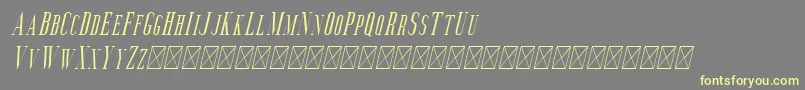 フォントAguero Serif Italic – 黄色のフォント、灰色の背景