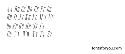 Überblick über die Schriftart Aguero Serif Italic