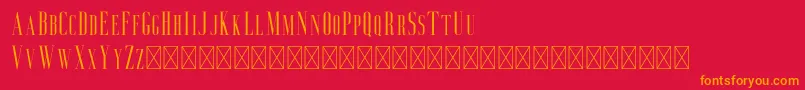 Aguero Serif Font – Orange Fonts on Red Background