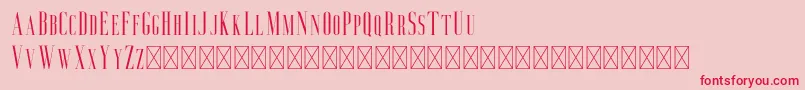 フォントAguero Serif – ピンクの背景に赤い文字