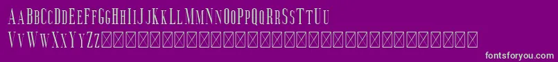 Aguero Serif-fontti – vihreät fontit violetilla taustalla