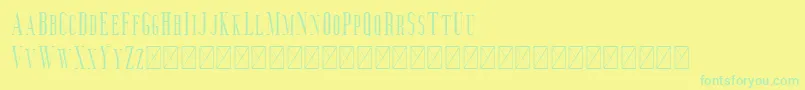 Aguero Serif Font – Green Fonts on Yellow Background