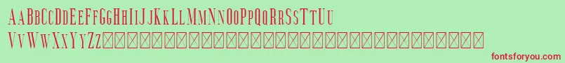 Aguero Serif Font – Red Fonts on Green Background