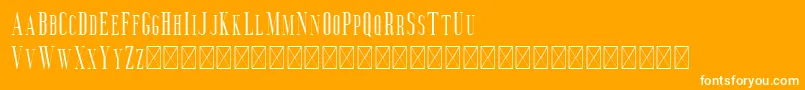 Aguero Serif Font – White Fonts on Orange Background