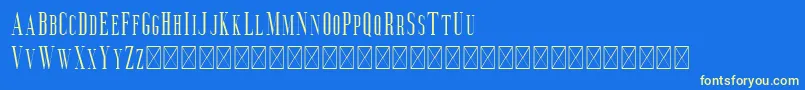 Aguero Serif Font – Yellow Fonts on Blue Background