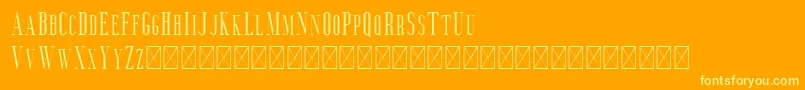 Aguero Serif Font – Yellow Fonts on Orange Background
