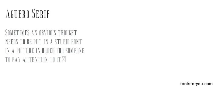Шрифт Aguero Serif (118886)