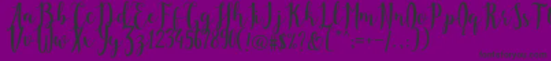 Agustina Demo Font – Black Fonts on Purple Background