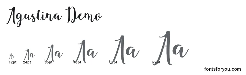 Agustina Demo Font Sizes