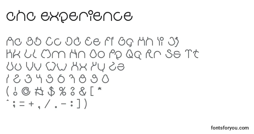 Czcionka Aha experience – alfabet, cyfry, specjalne znaki