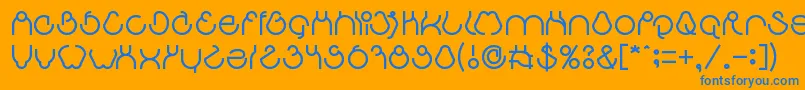 aha experience Font – Blue Fonts on Orange Background