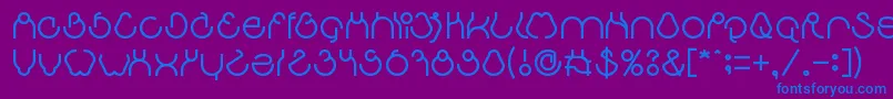 aha experience Font – Blue Fonts on Purple Background