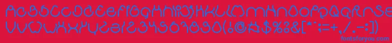 aha experience-fontti – siniset fontit punaisella taustalla