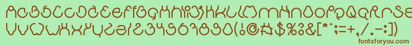 Шрифт aha experience – коричневые шрифты на зелёном фоне