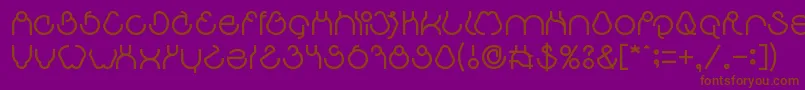 aha experience-fontti – ruskeat fontit violetilla taustalla
