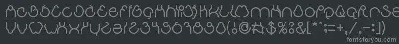 フォントaha experience – 黒い背景に灰色の文字