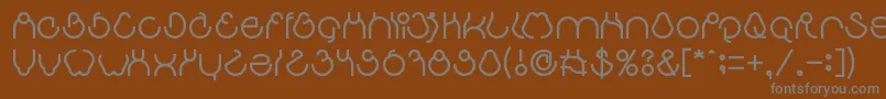 フォントaha experience – 茶色の背景に灰色の文字