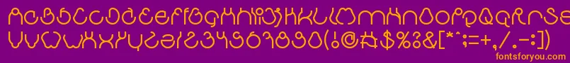 aha experience Font – Orange Fonts on Purple Background