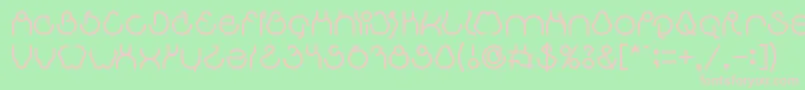 aha experience Font – Pink Fonts on Green Background