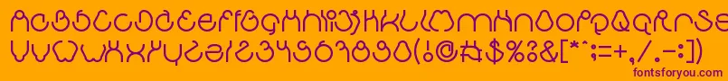 Czcionka aha experience – fioletowe czcionki na pomarańczowym tle