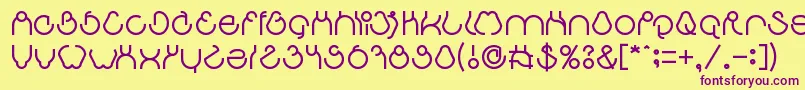 aha experience Font – Purple Fonts on Yellow Background