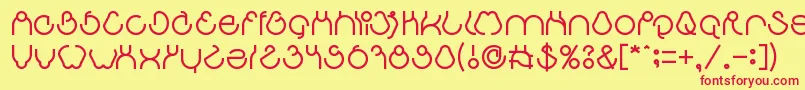 aha experience Font – Red Fonts on Yellow Background