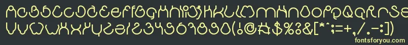 aha experience Font – Yellow Fonts on Black Background