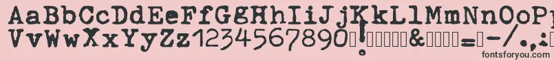 ahabeshastypewriter Font – Black Fonts on Pink Background