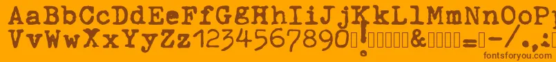 ahabeshastypewriter Font – Brown Fonts on Orange Background