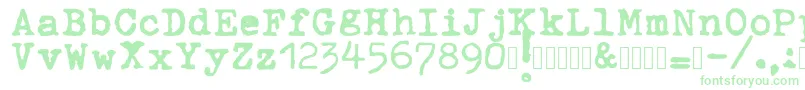 ahabeshastypewriter Font – Green Fonts on White Background