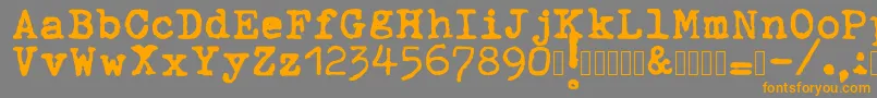 ahabeshastypewriter Font – Orange Fonts on Gray Background