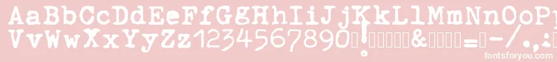 ahabeshastypewriter Font – White Fonts on Pink Background