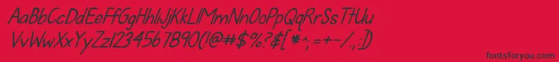 Kgfallforyouitalics Font – Black Fonts on Red Background