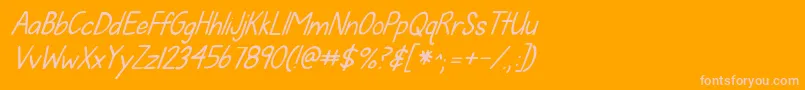 More about Kgfallforyouitalics Font Kgfallforyouitalics Font – Pink Fonts on Orange Background