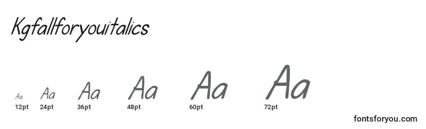 Размеры шрифта Kgfallforyouitalics