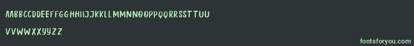 Fonte AhoyAmigo DEMO – fontes verdes em um fundo preto