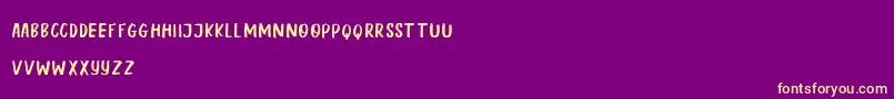 Fonte AhoyAmigo DEMO – fontes amarelas em um fundo roxo