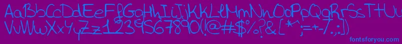 Шрифт Aida Garmo   Aida – синие шрифты на фиолетовом фоне
