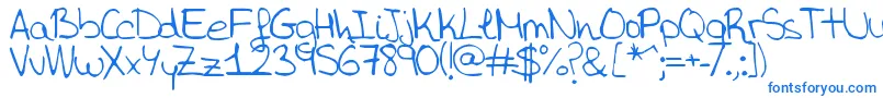 Aida Garmo   Aida Font – Blue Fonts on White Background