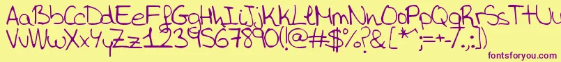 Шрифт Aida Garmo   Aida – фиолетовые шрифты на жёлтом фоне
